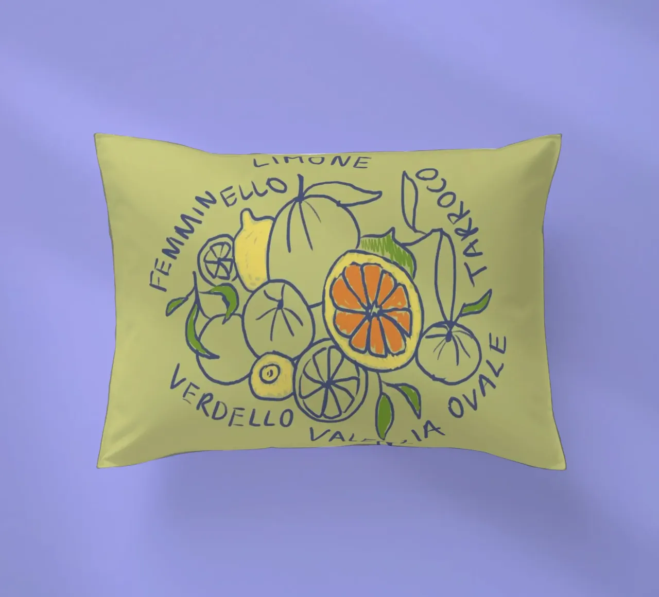 Limone - Zitrone & Orange Kissen von Studio Dolci