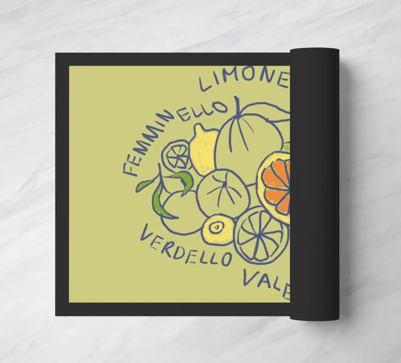 Limone - Zitrone & Orange Fußmatte von Studio Dolci
