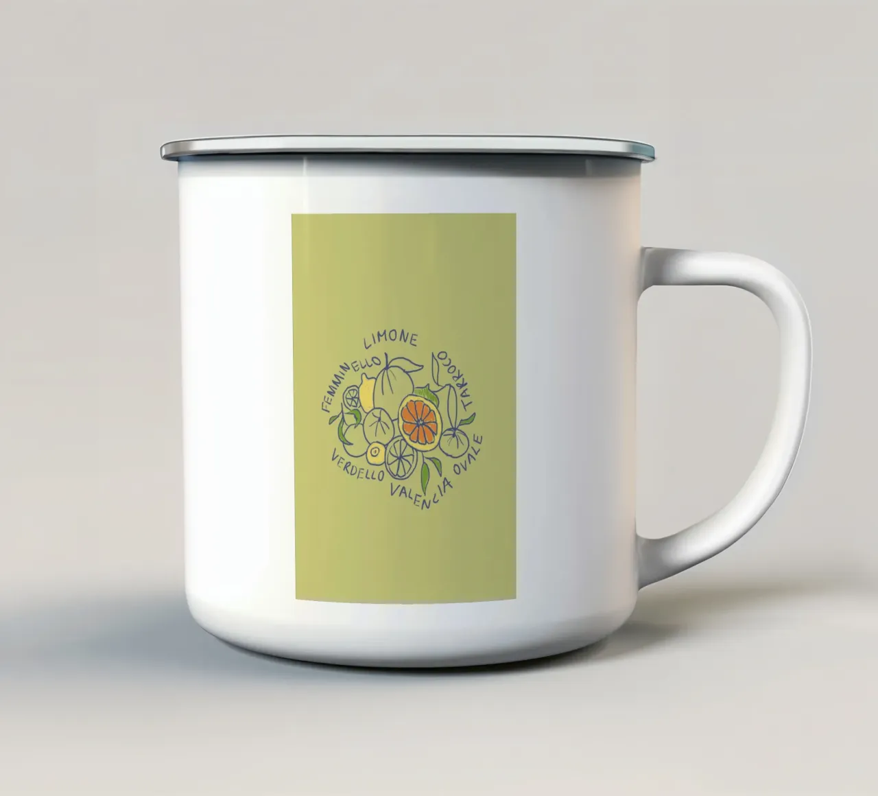 Limone - Zitrone & Orange mug en émail de Studio Dolci