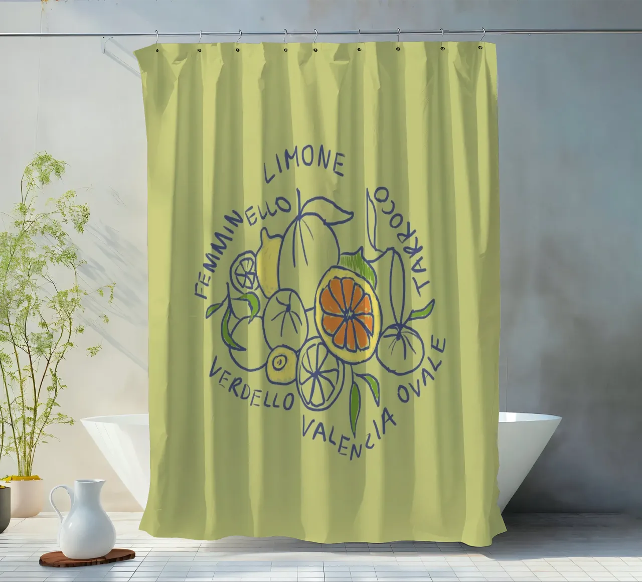 Limone - Zitrone & Orange tenda da doccia da Studio Dolci