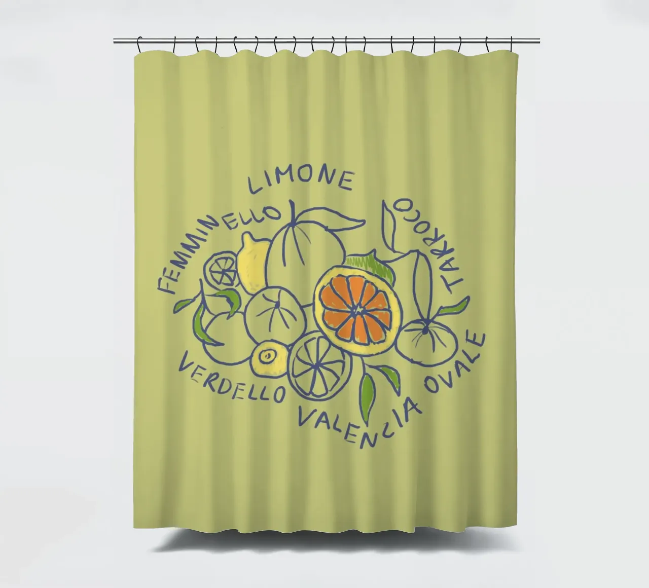 Limone - Zitrone & Orange Duschvorhang von Studio Dolci