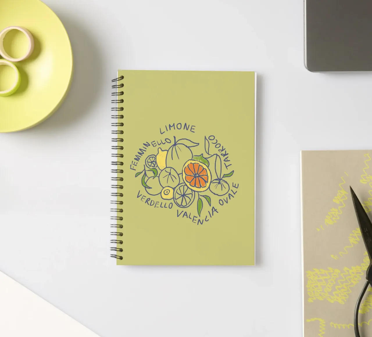 Limone - Zitrone & Orange spiral notebook by Studio Dolci