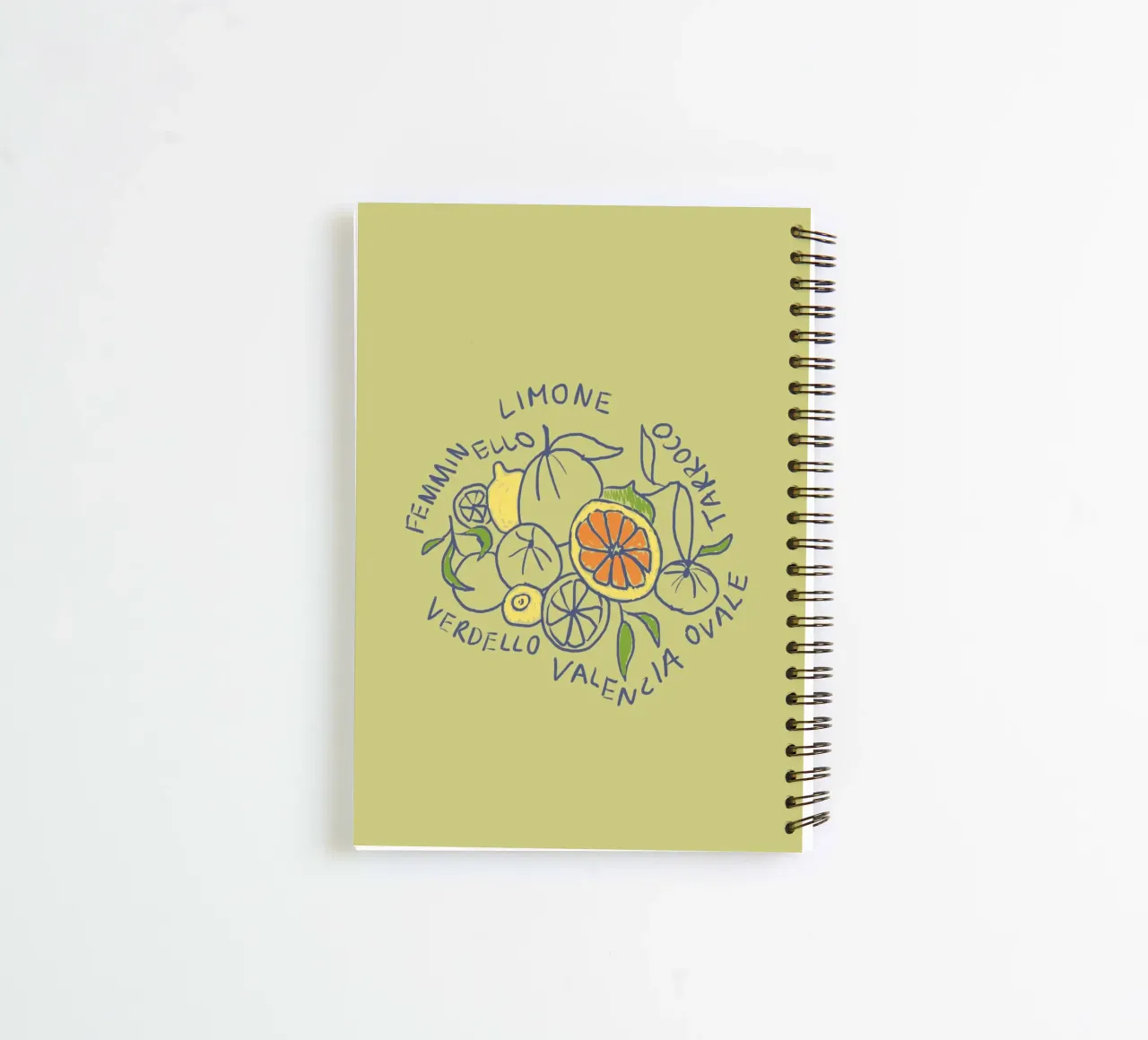 Limone - Zitrone & Orange cuaderno de espiral de Studio Dolci