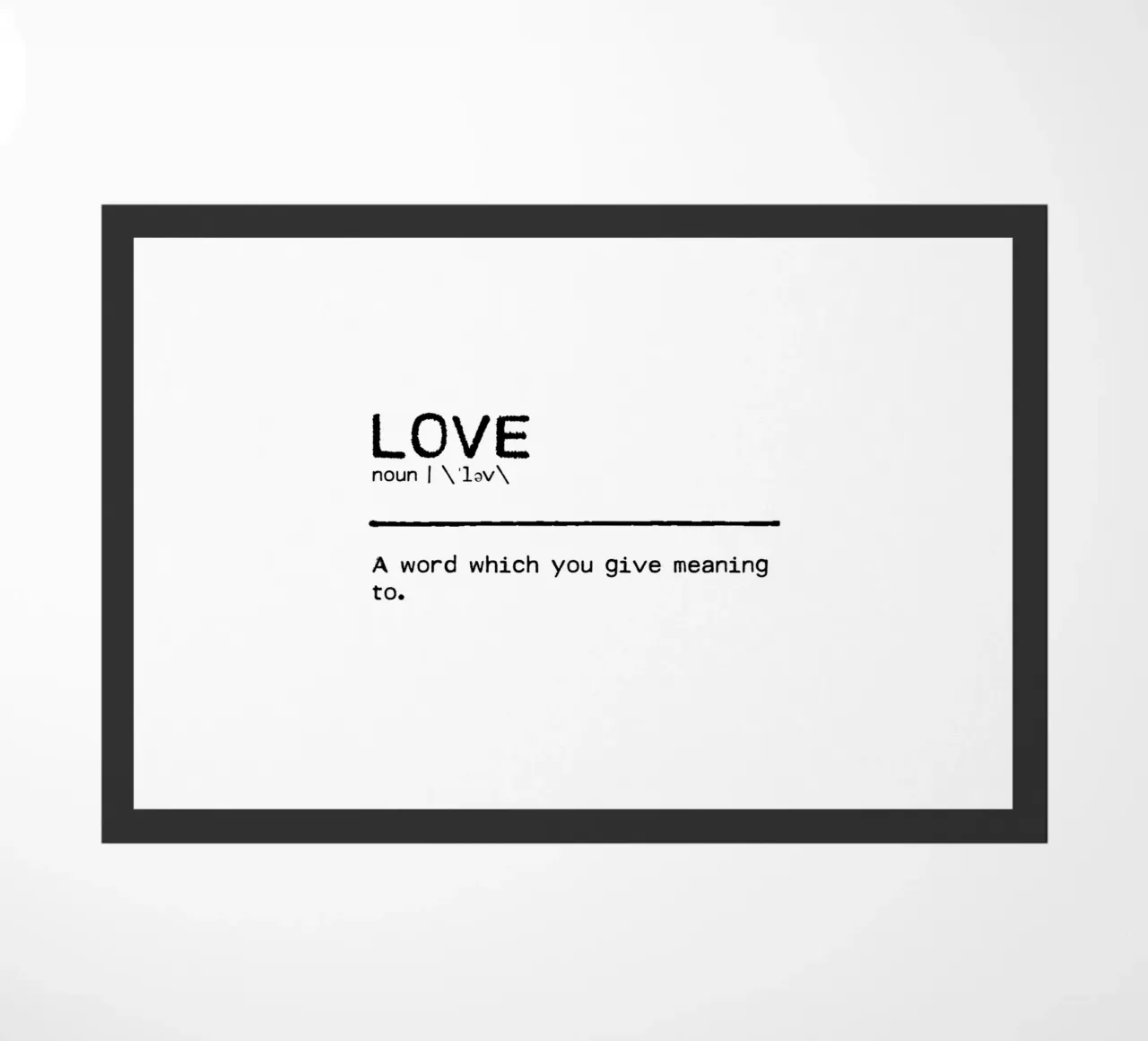 Definitie Citaat - Liefde I deurmat van Orara Studio