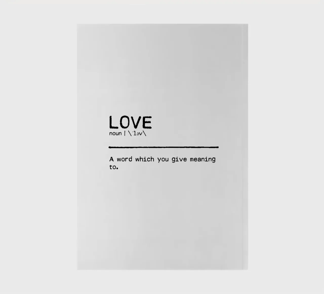 Definition Quote - Love I notebook by Orara Studio
