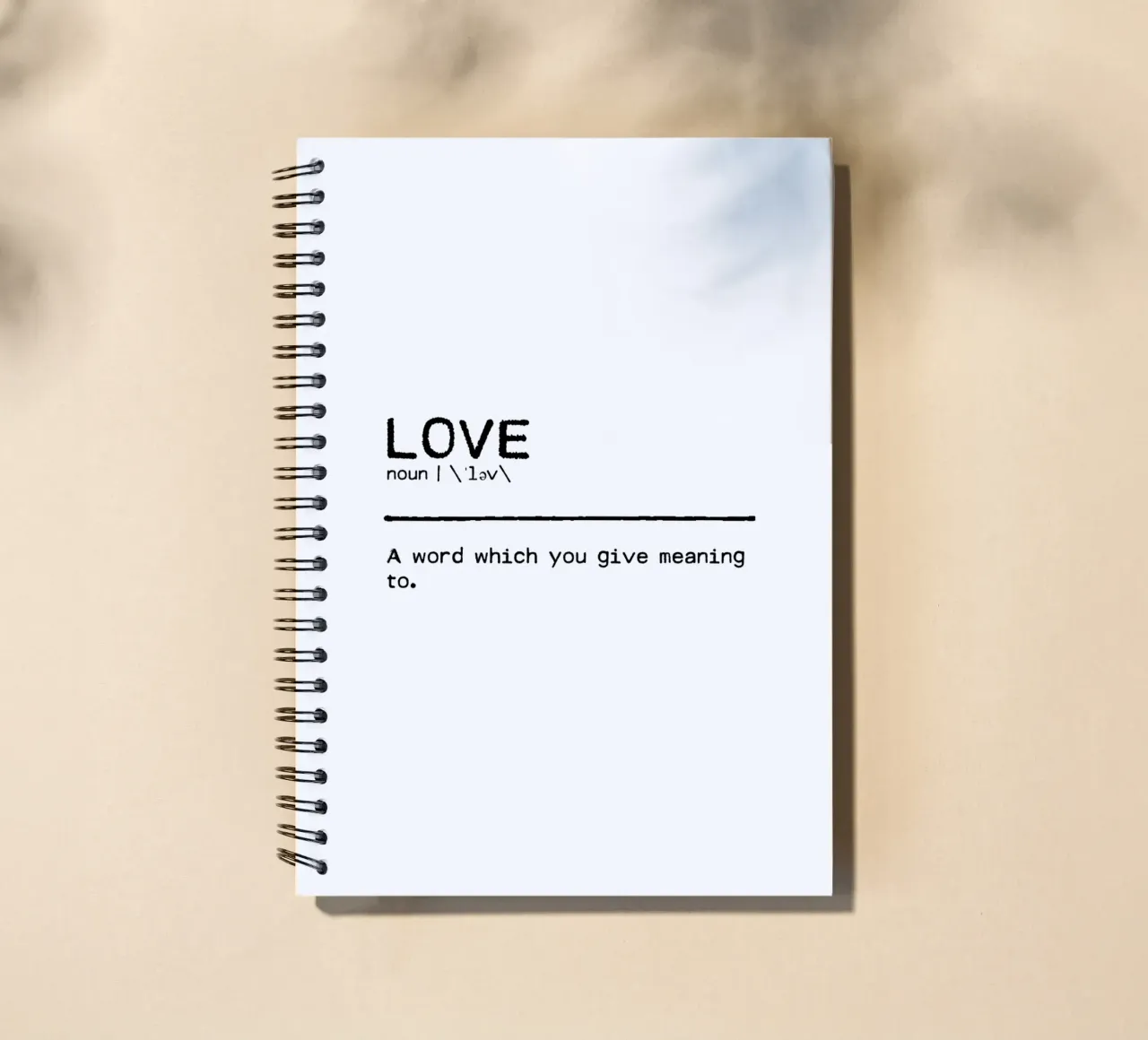 Definition Quote - Love I spiral notebook by Orara Studio
