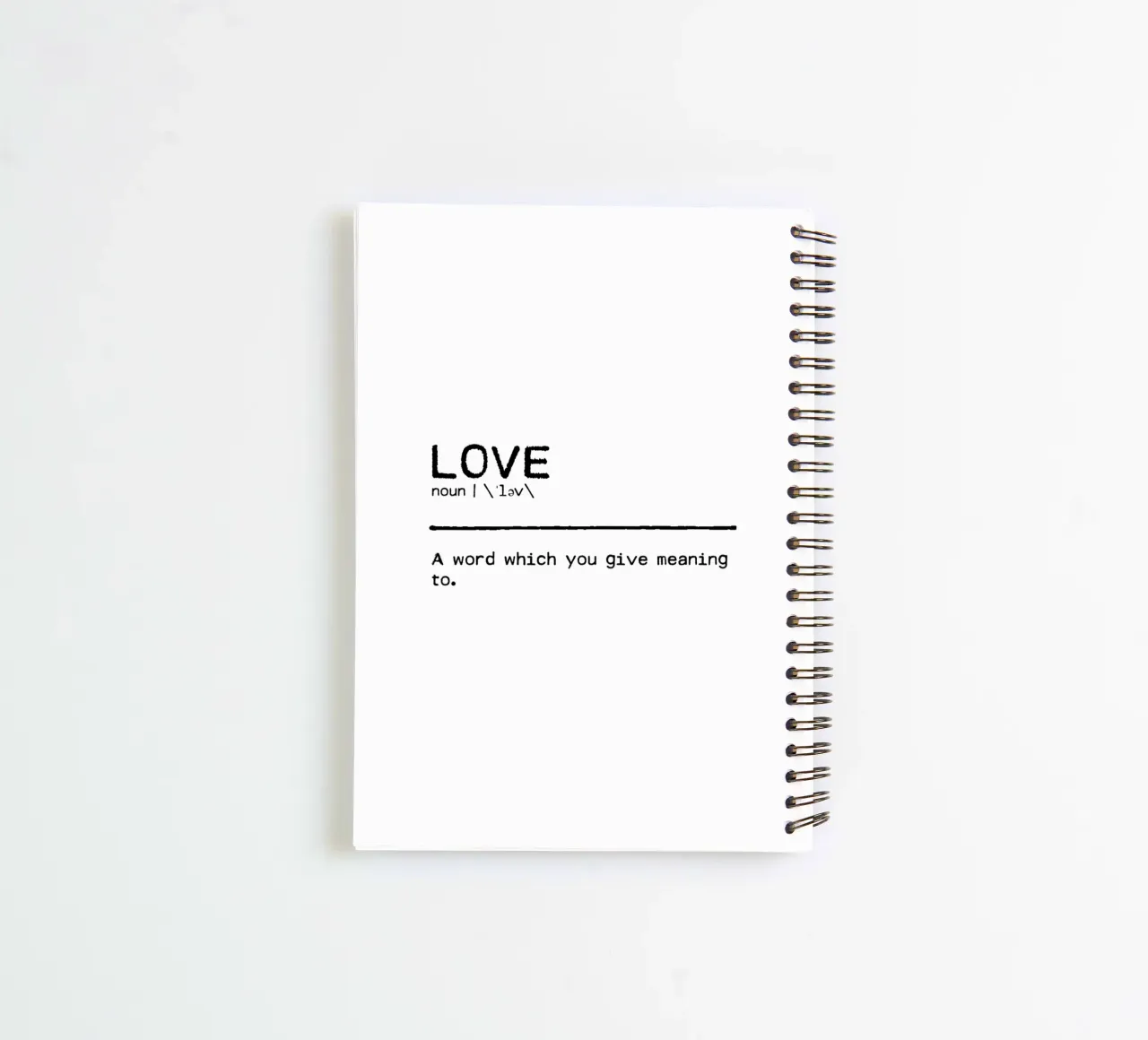Definition Quote - Love I spiral notebook by Orara Studio