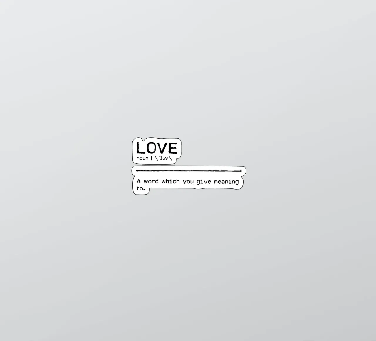 Definition Zitat - Liebe I Sticker von Orara Studio