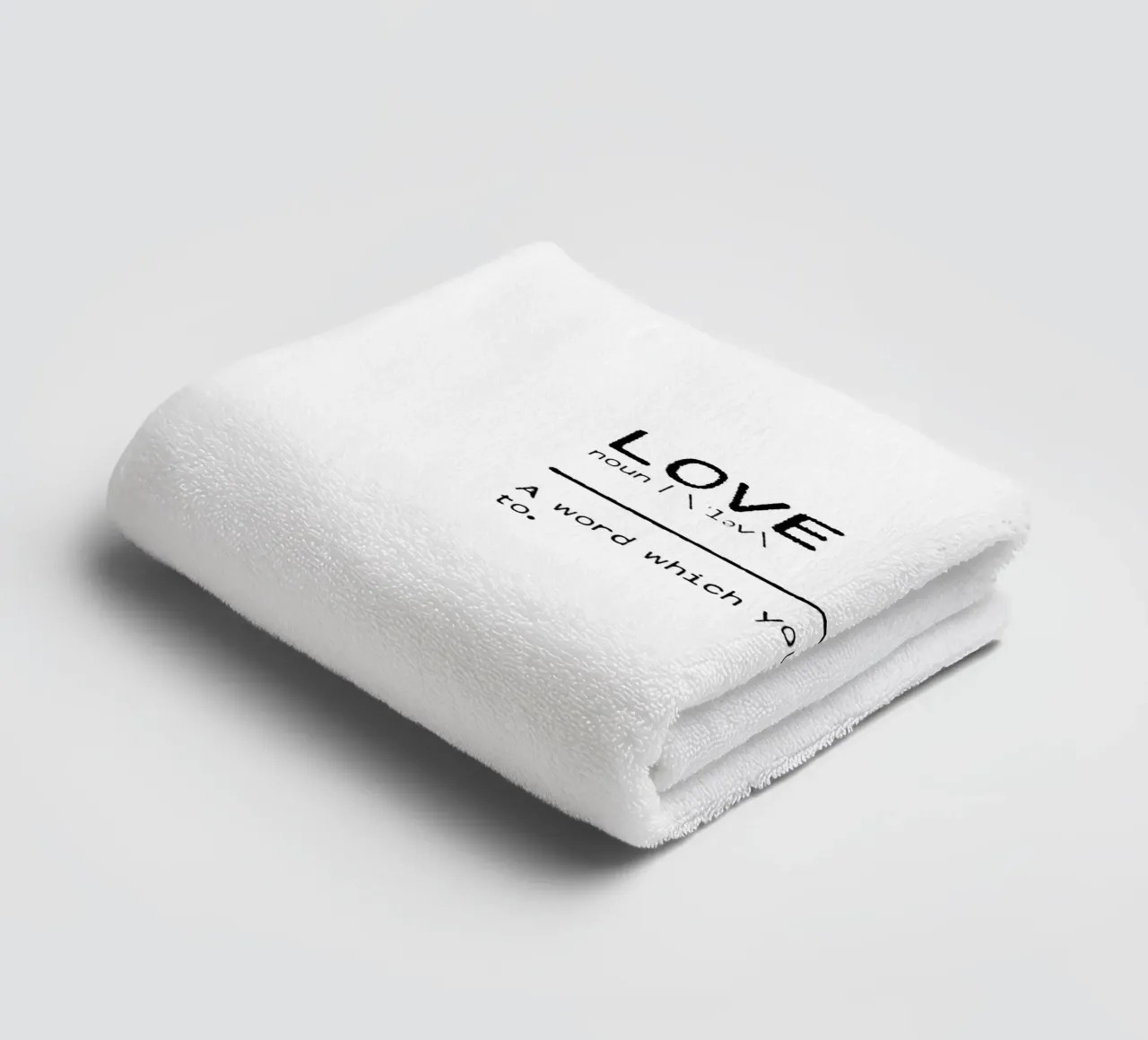 Definition Zitat - Liebe I Handtuch von Orara Studio