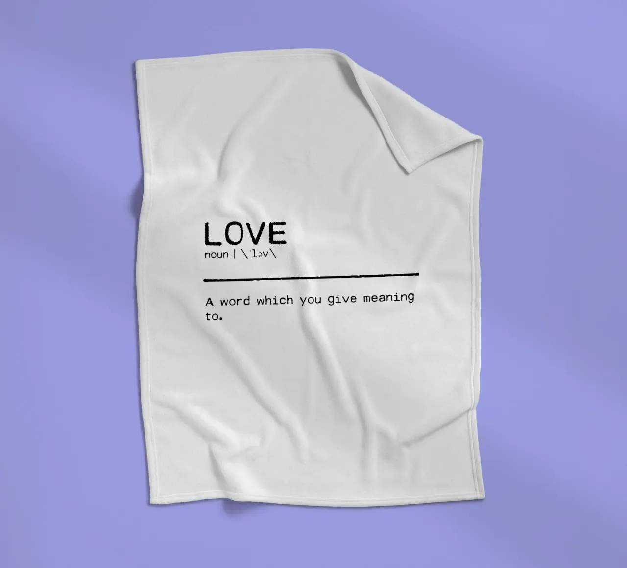Definition Zitat - Liebe I Fleecedecke von Orara Studio
