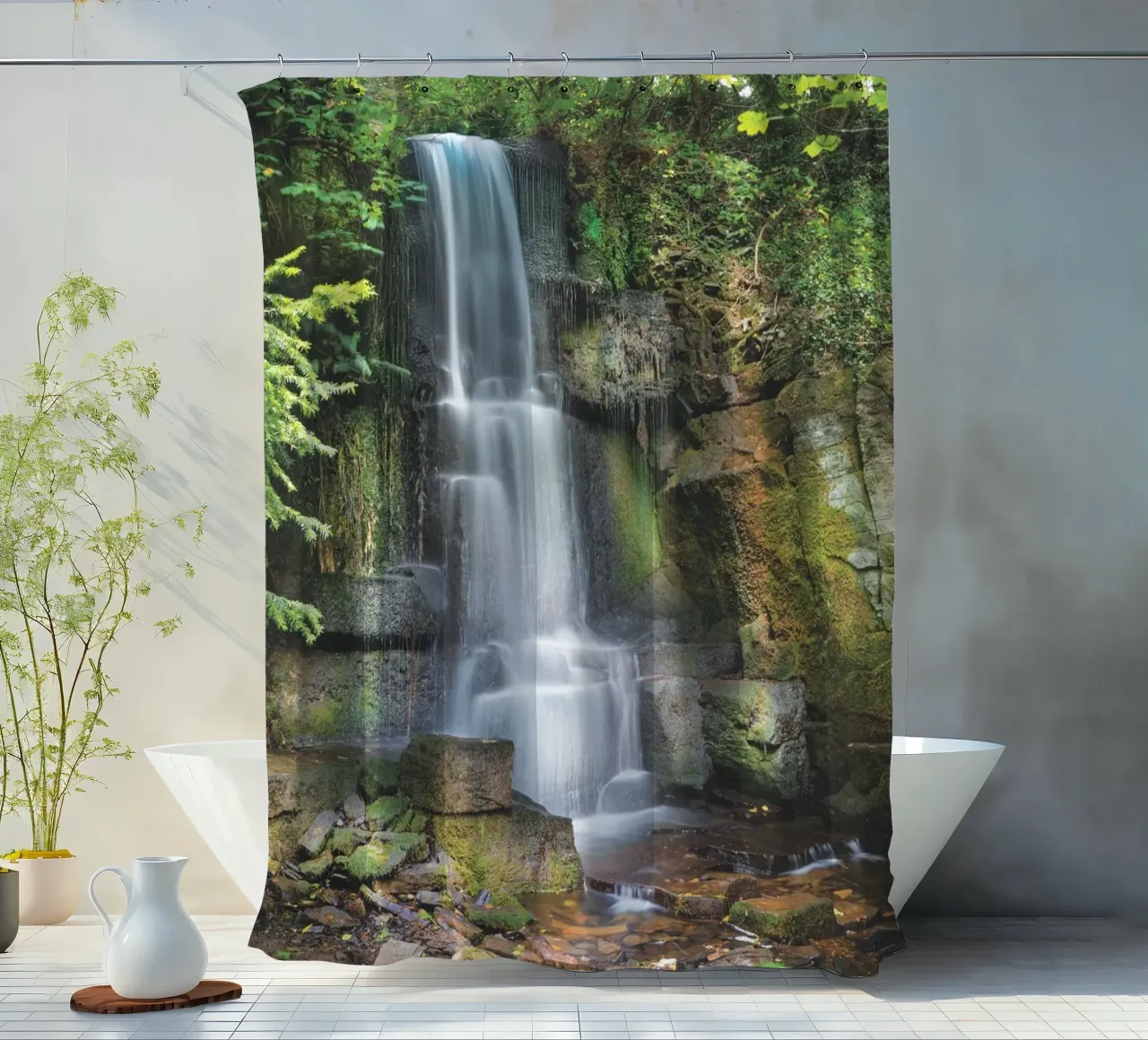 Cascate di Harmby Yorkshire tenda da doccia da Dave Hare Photography
