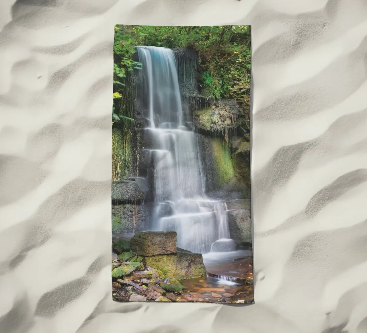 Cascate dello Yorkshire telo mare da Dave Hare Photography