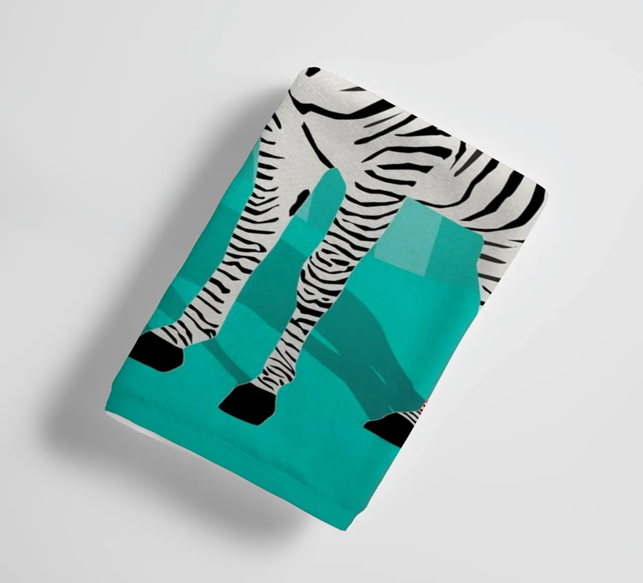 Zebra Liebe, stark in Türkis Handtuch von CalliLetters