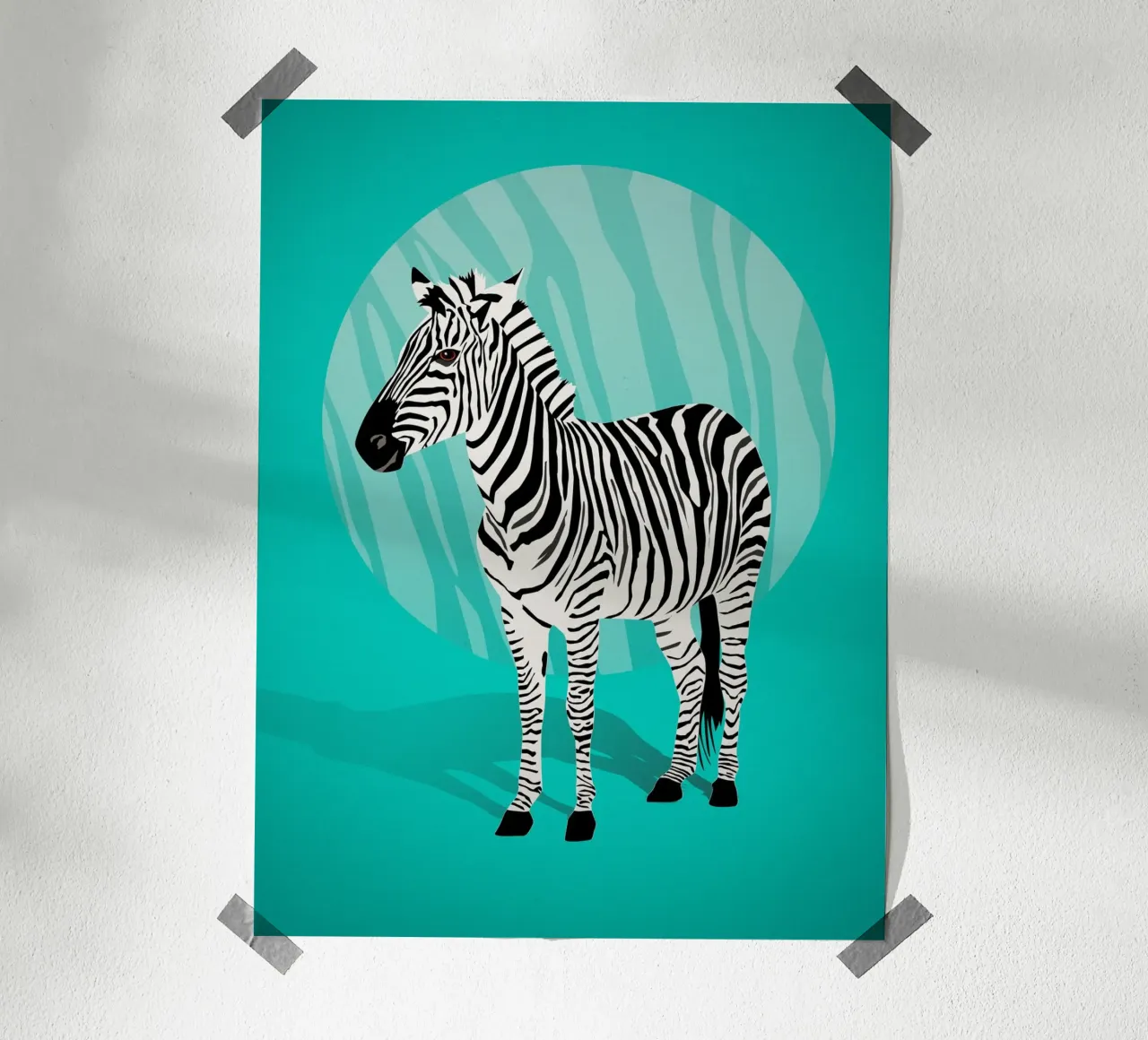 Amore zebrato, forte del turchese poster da CalliLetters