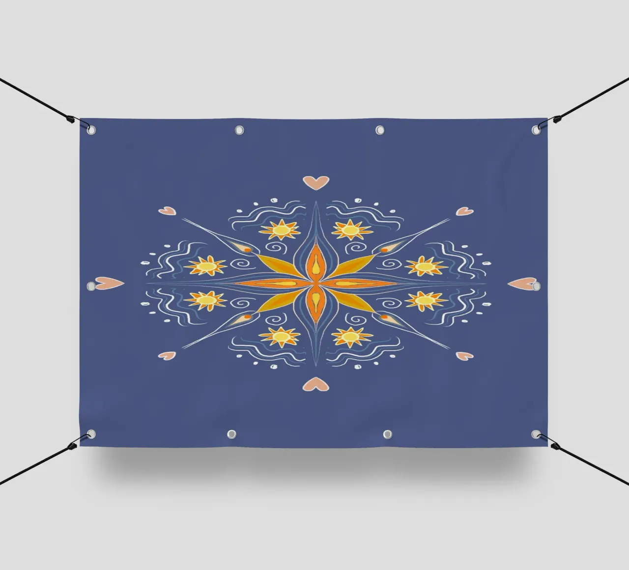 Mandala blau telo in pvc da Studio Dolci