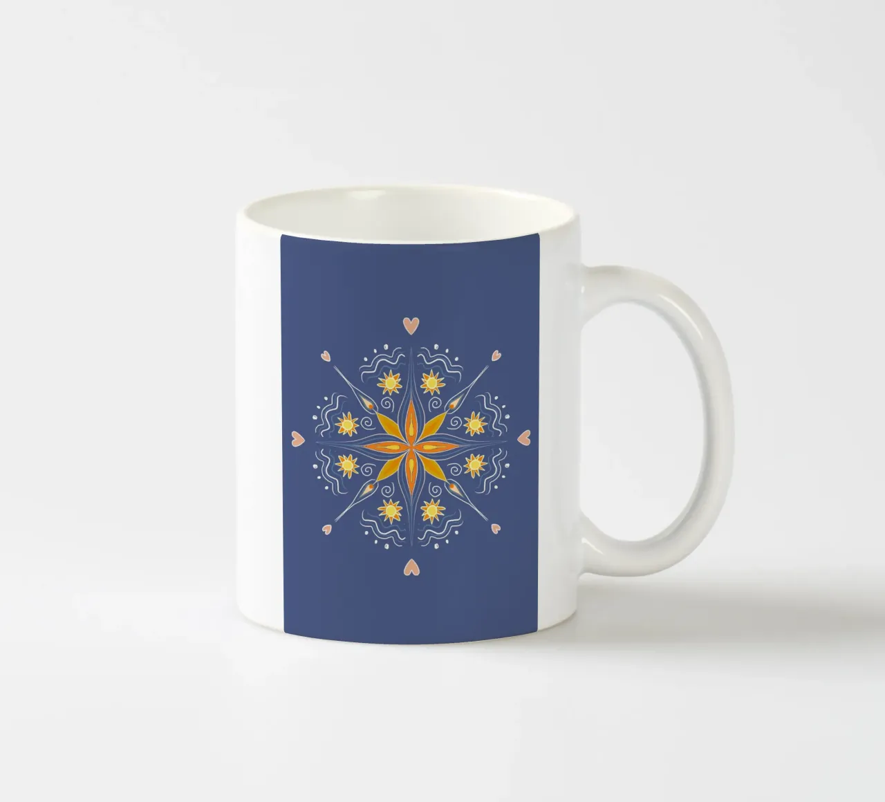 Mandala blau tazza in ceramica da Studio Dolci
