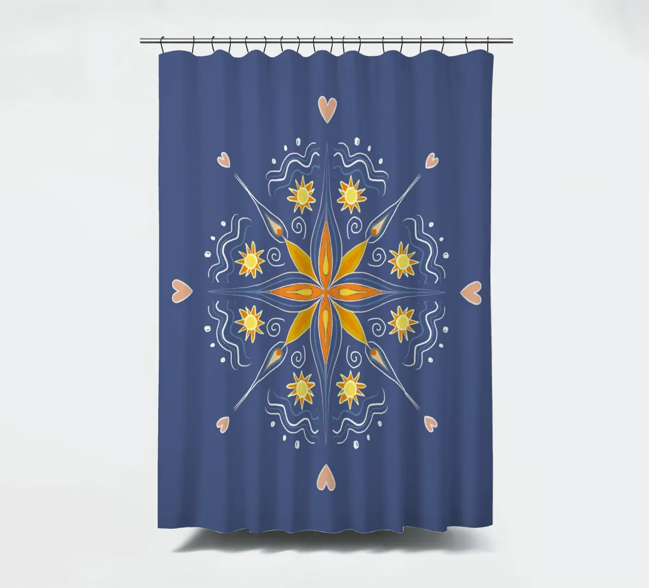 Mandala blau tenda da doccia da Studio Dolci