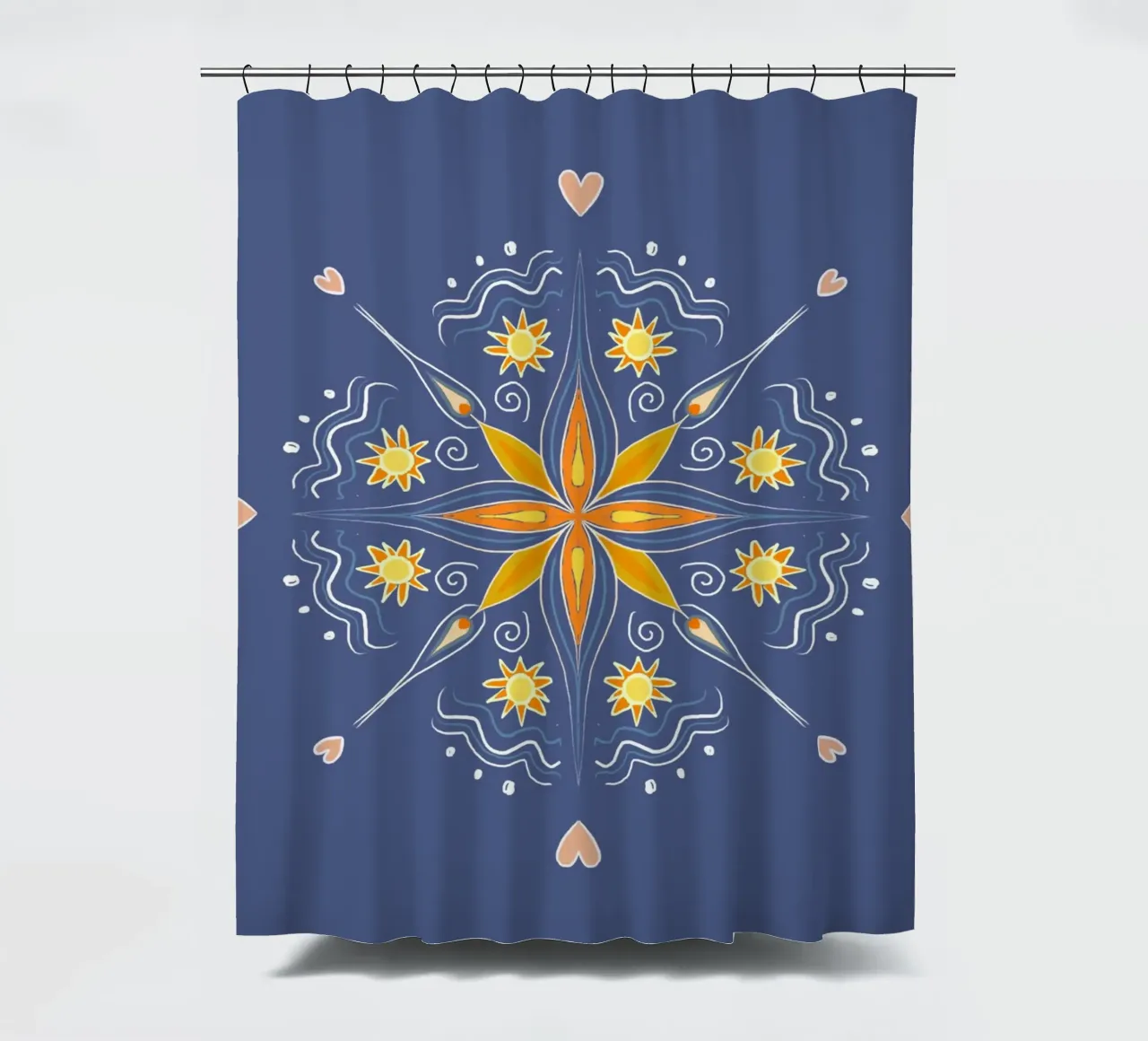 Mandala blau tenda da doccia da Studio Dolci