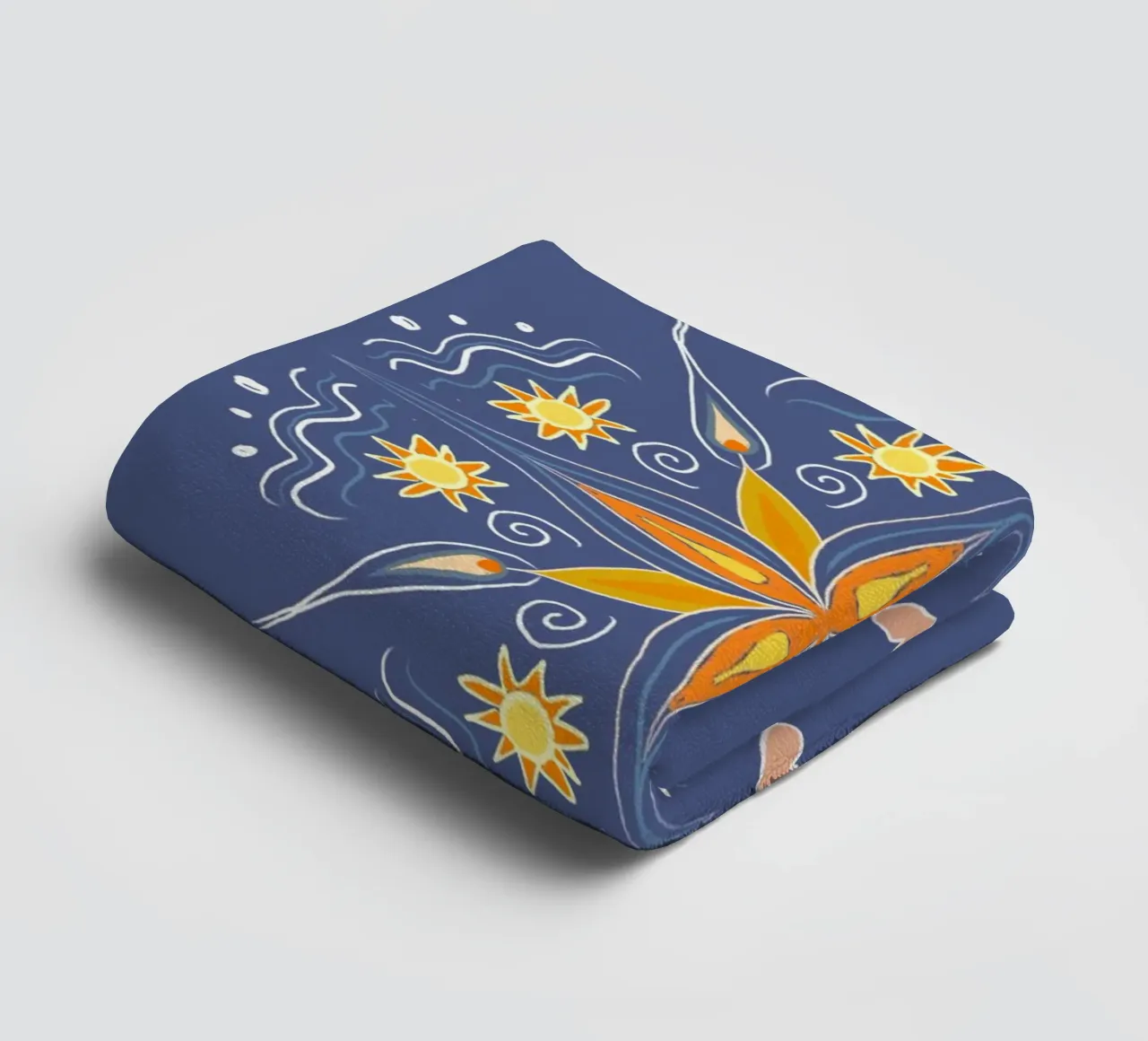 Mandala blau asciugamano da bagno da Studio Dolci