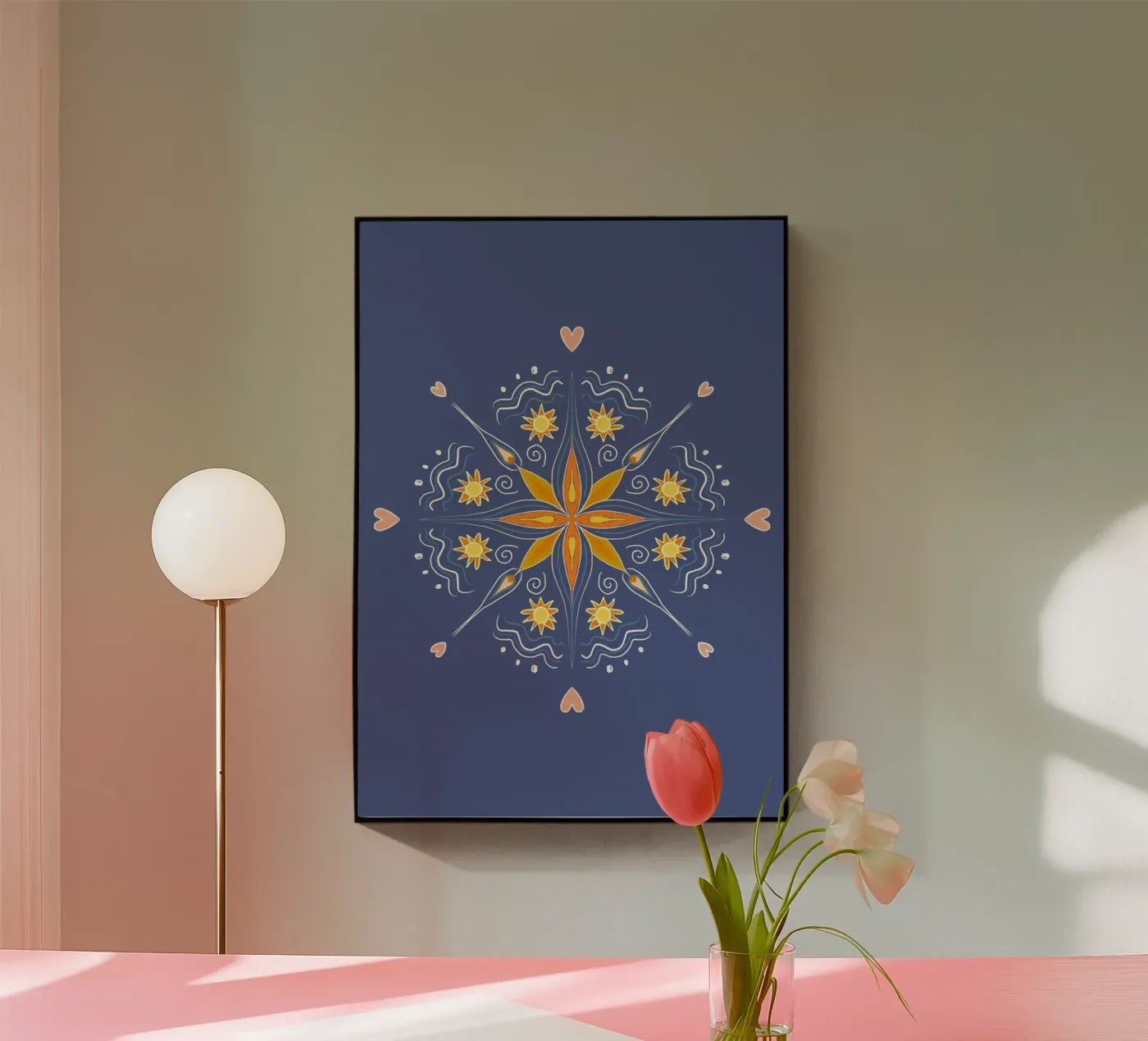 Mandala blau acrylic glass by Studio Dolci
