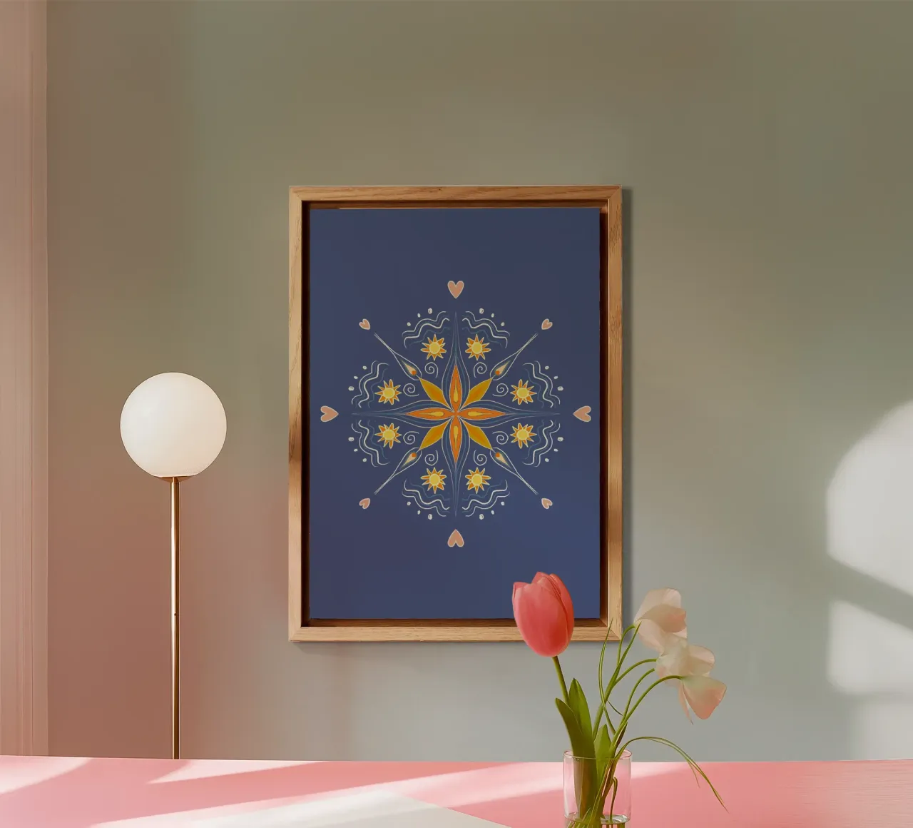 Mandala blau alluminio dibond da Studio Dolci