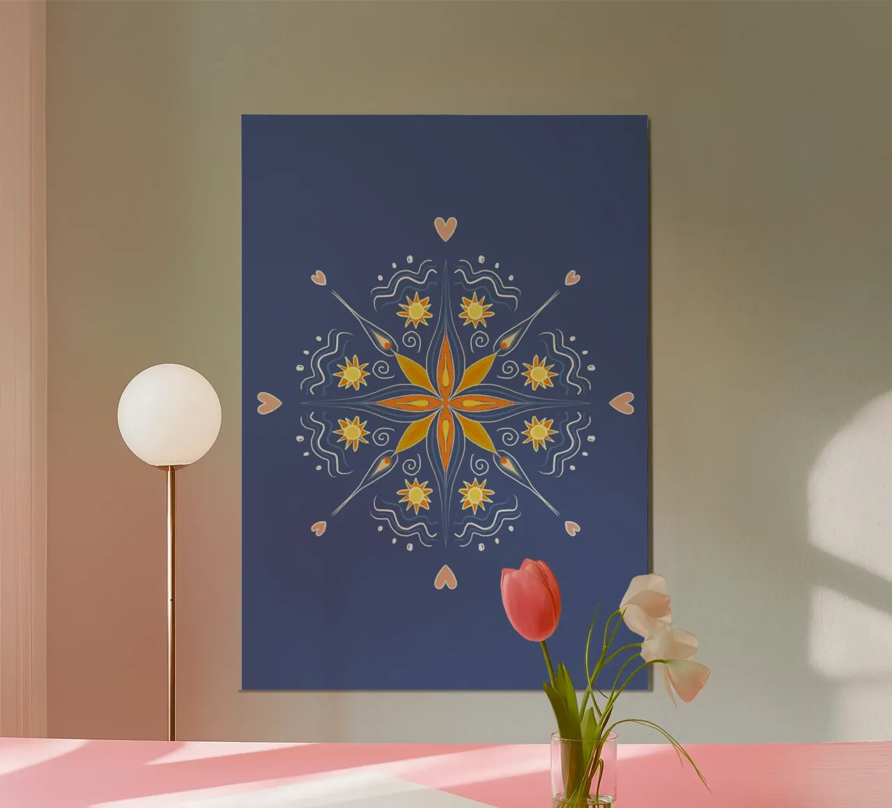 Mandala blau alluminio dibond da Studio Dolci