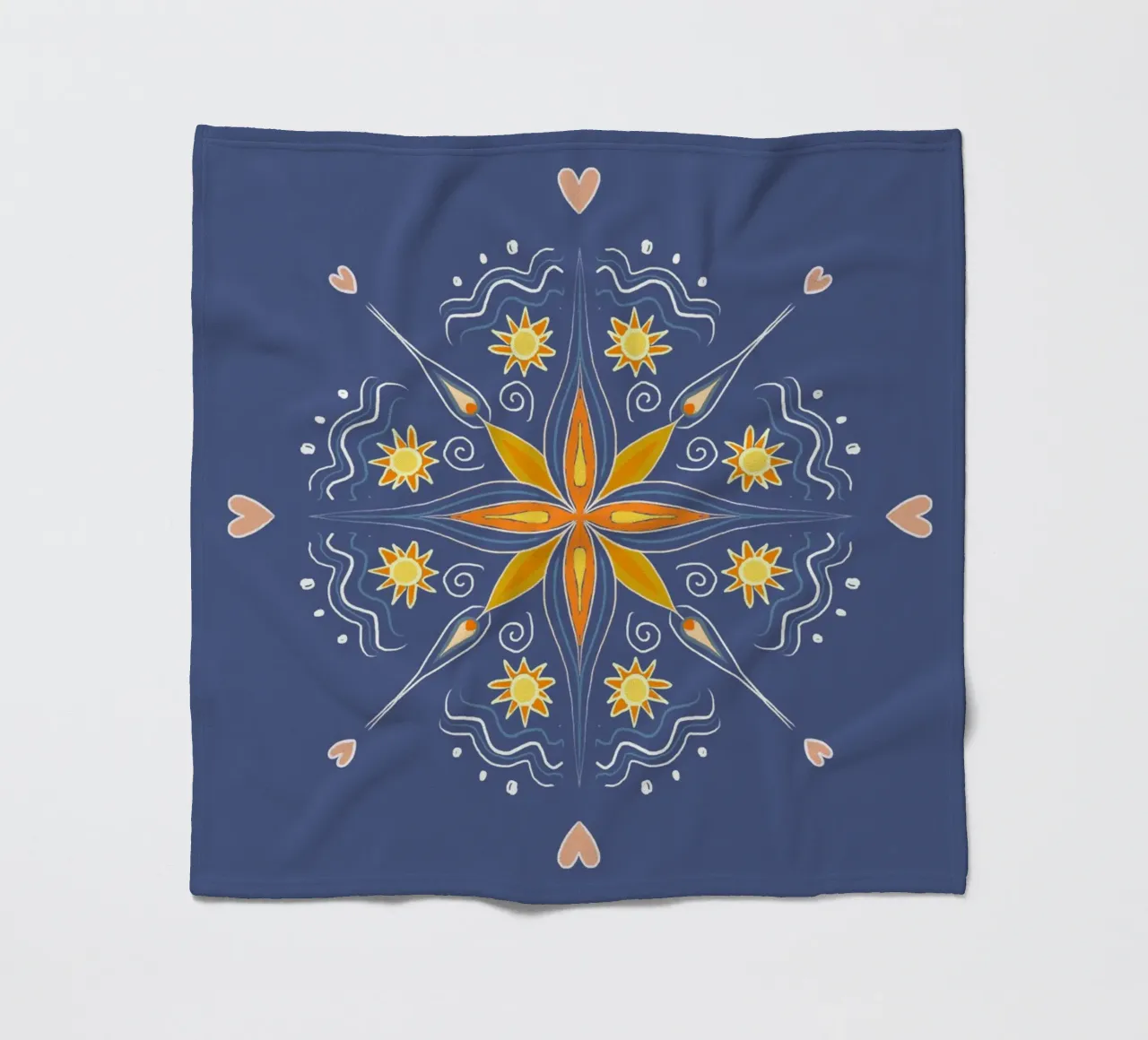 Mandala blau coperta in pile da Studio Dolci