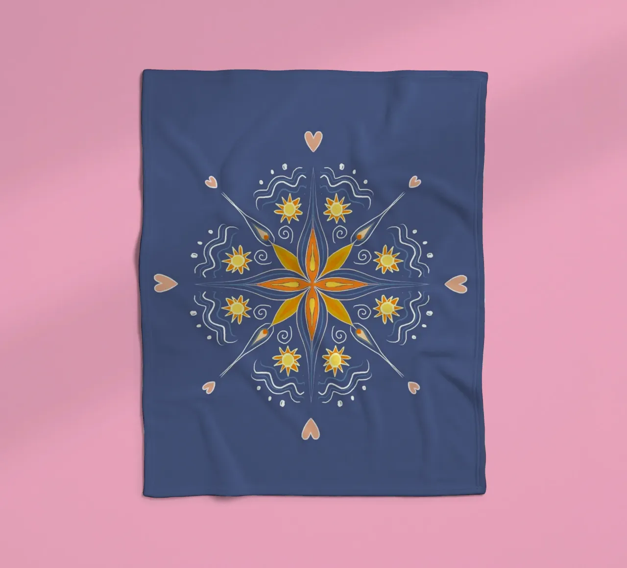 Mandala blau coperta in pile da Studio Dolci