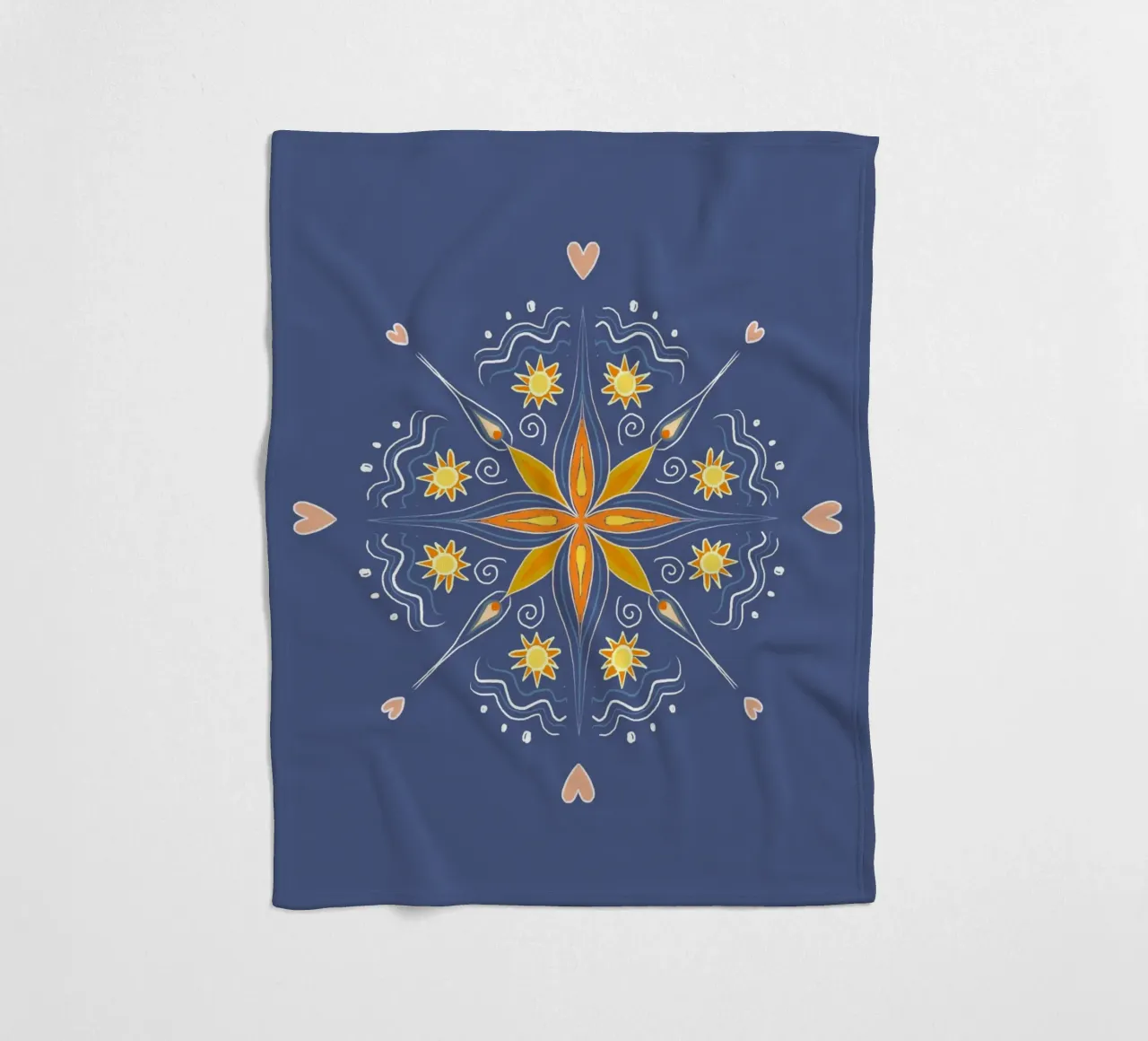 Mandala blau coperta in pile da Studio Dolci