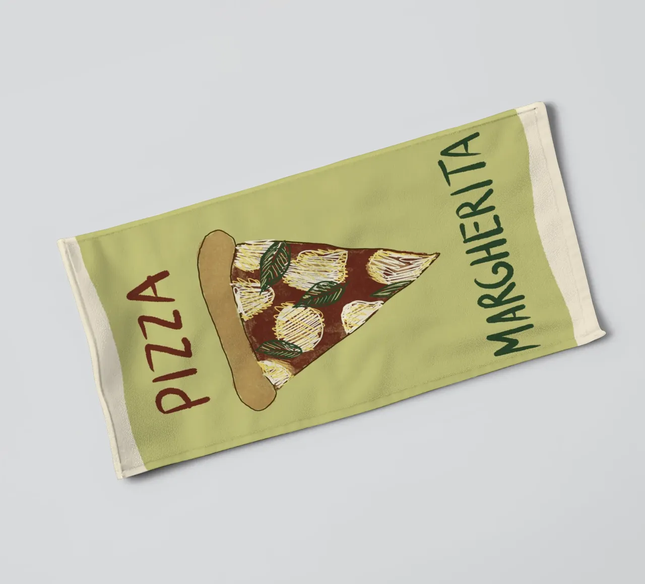 Pizza Margherita towel by Studio Dolci
