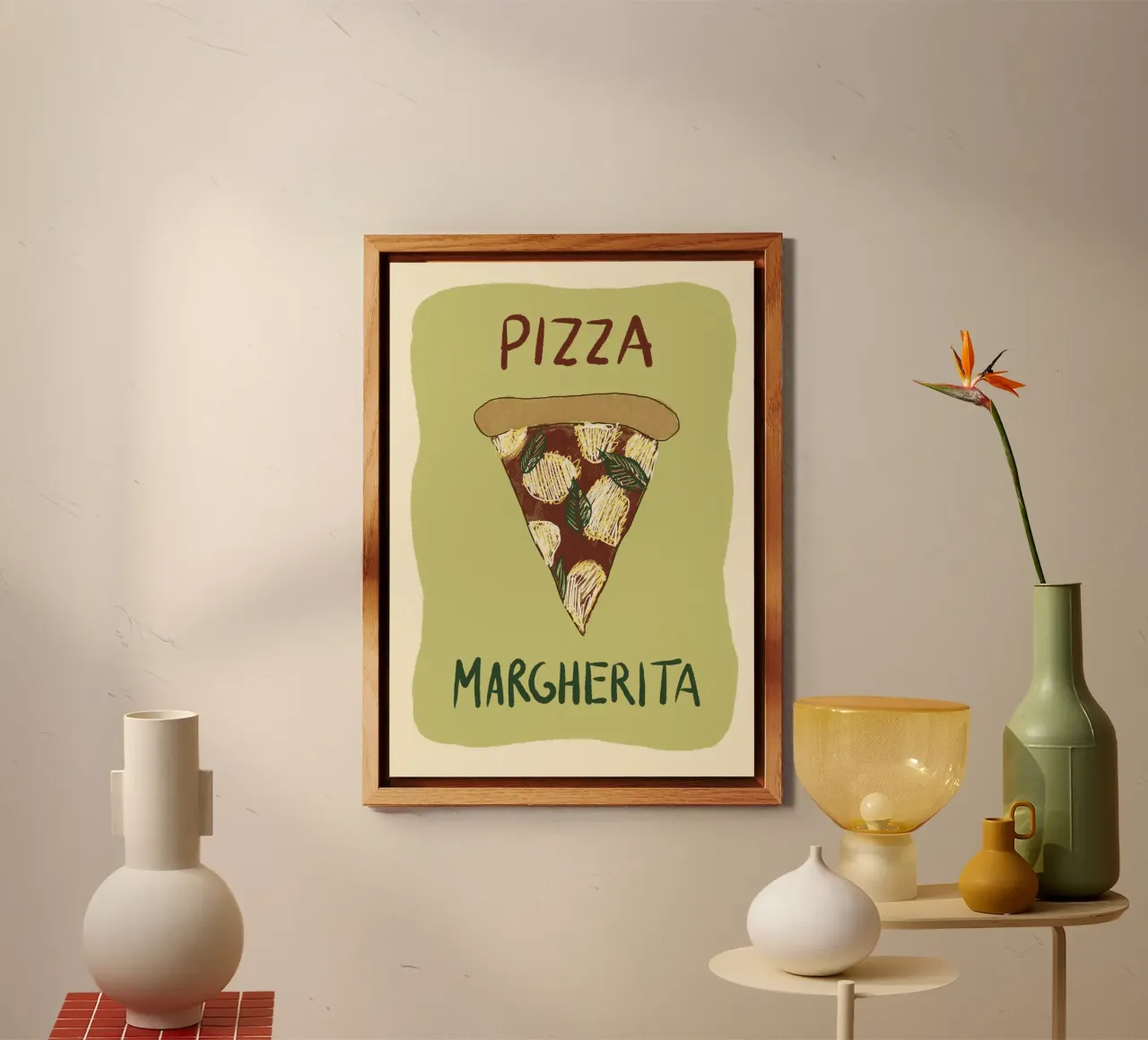 Pizza Margherita forex plate by Studio Dolci