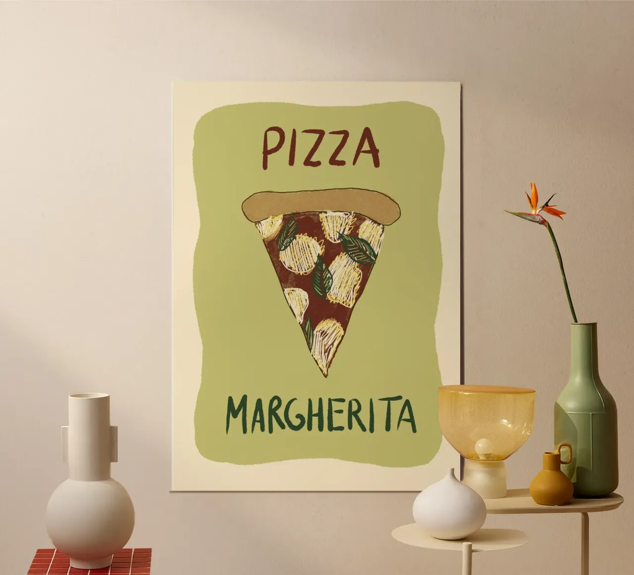 Pizza Margherita forex plate by Studio Dolci
