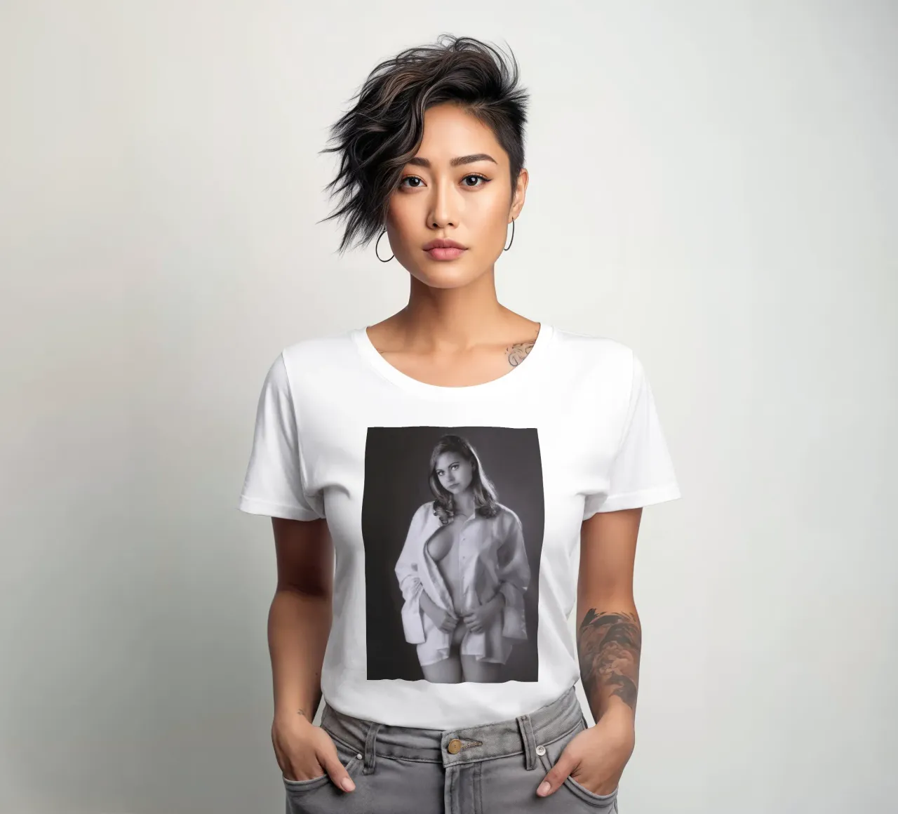 Fille en chemise t-shirt ajusté pour femmes de Dave Hare Photography