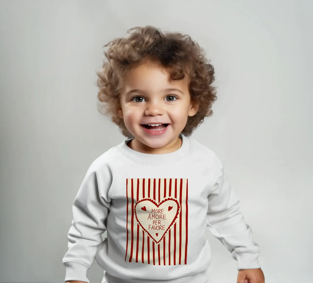 More Amore per favore felpa neonato da Studio Dolci