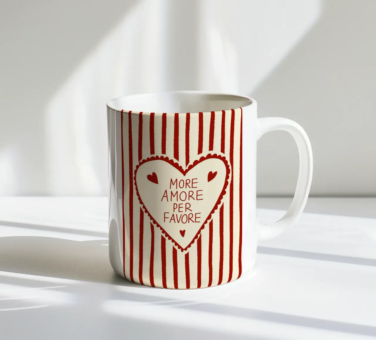 More Amore per favore tazza in ceramica da Studio Dolci
