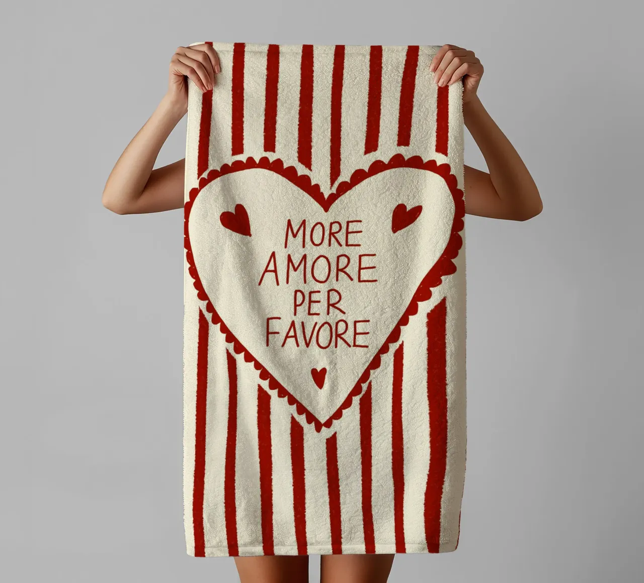 More Amore per favore asciugamano da bagno da Studio Dolci