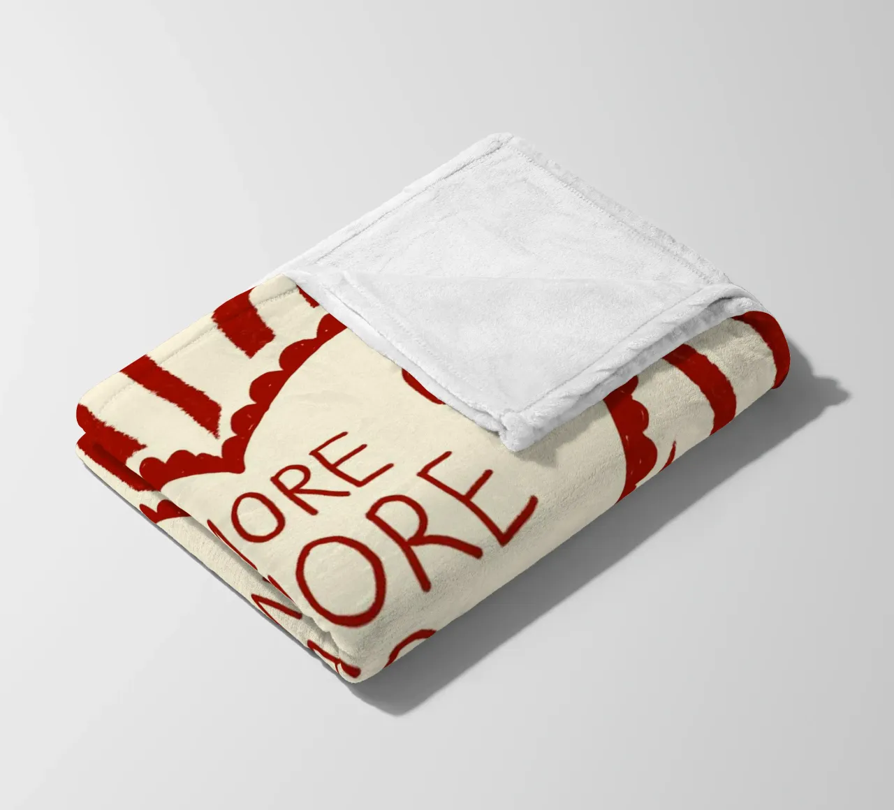 More Amore per favore coperta in pile da Studio Dolci
