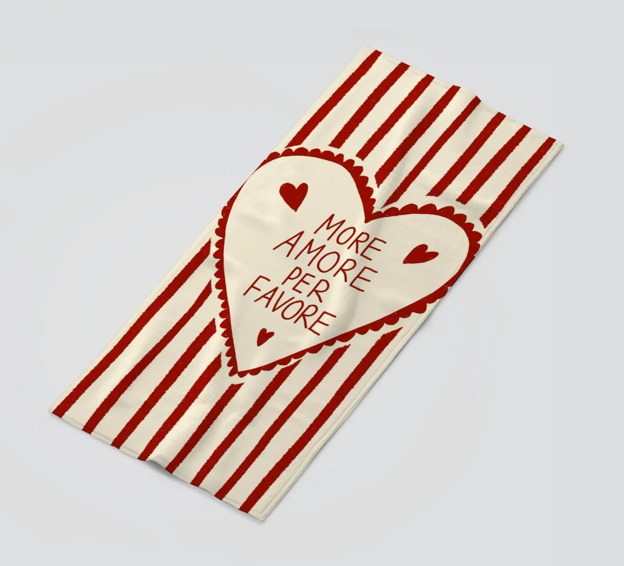 More Amore per favore telo mare da Studio Dolci