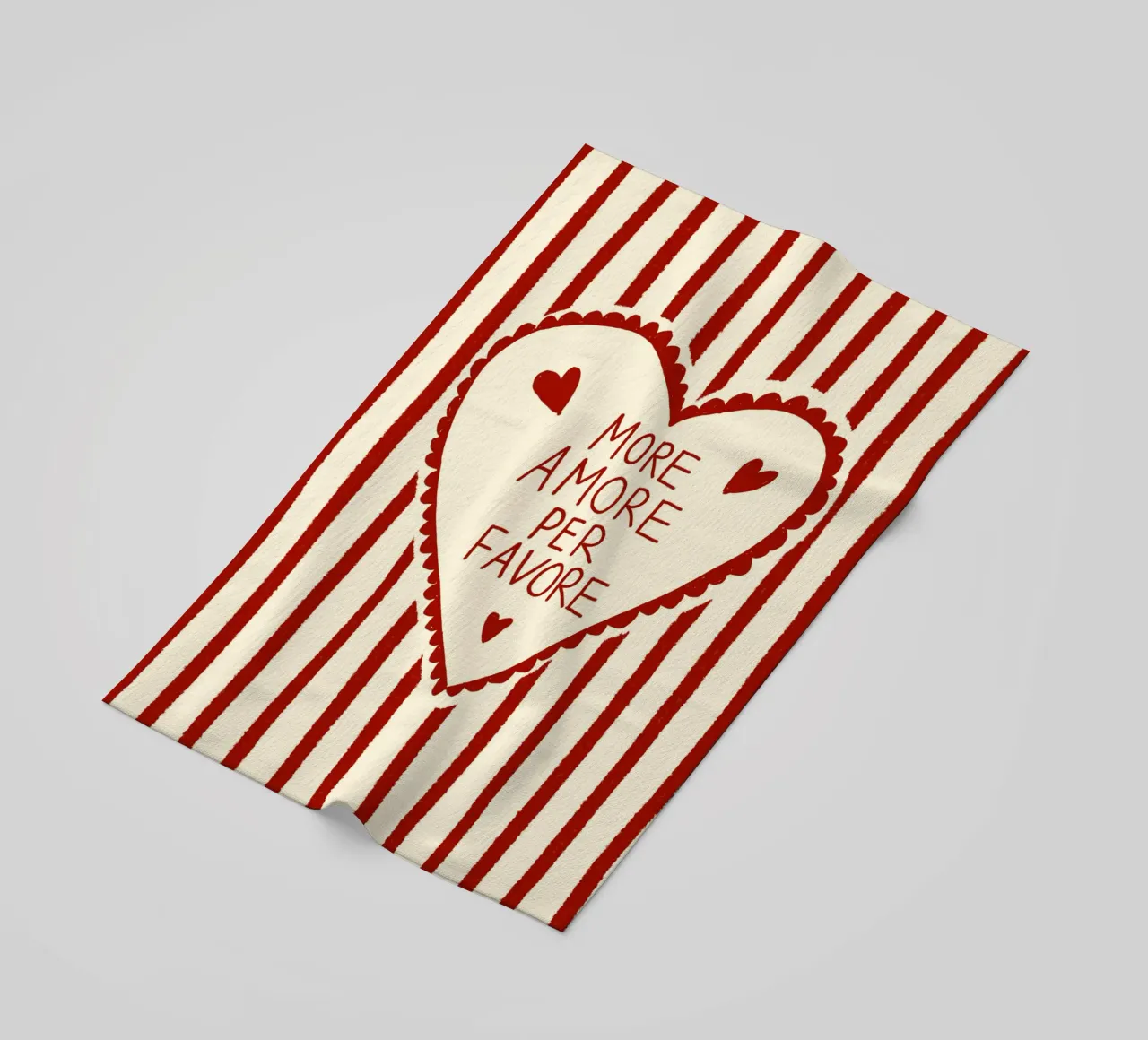 More Amore per favore telo mare da Studio Dolci