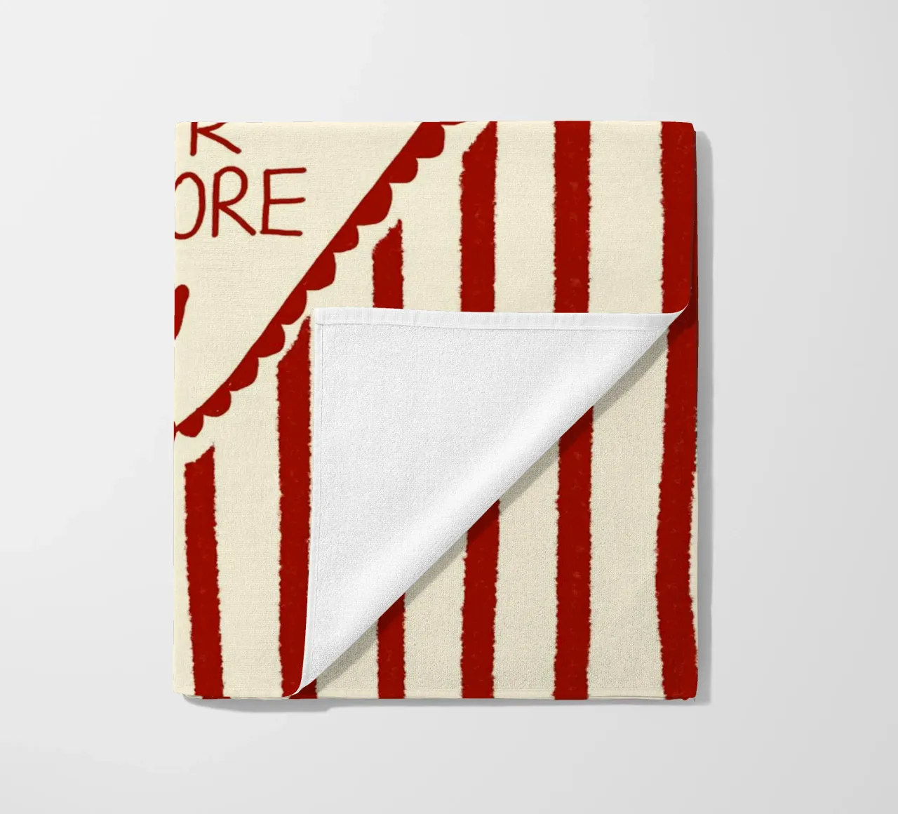 More Amore per favore telo mare da Studio Dolci