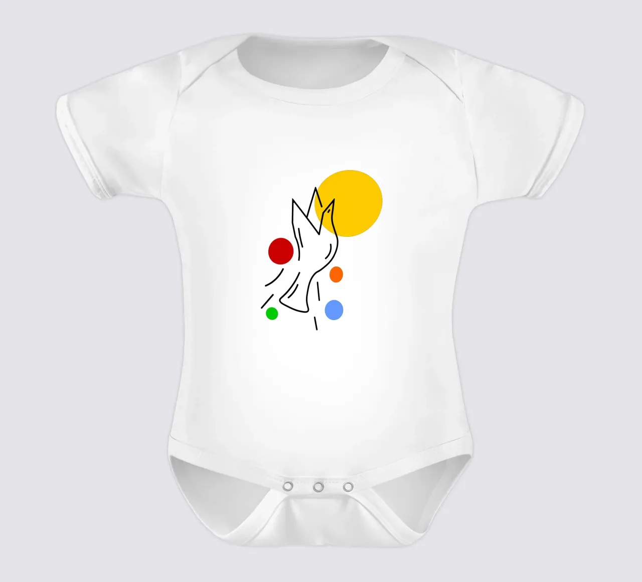 Bird in flight body neonato maniche corte da happieeagle