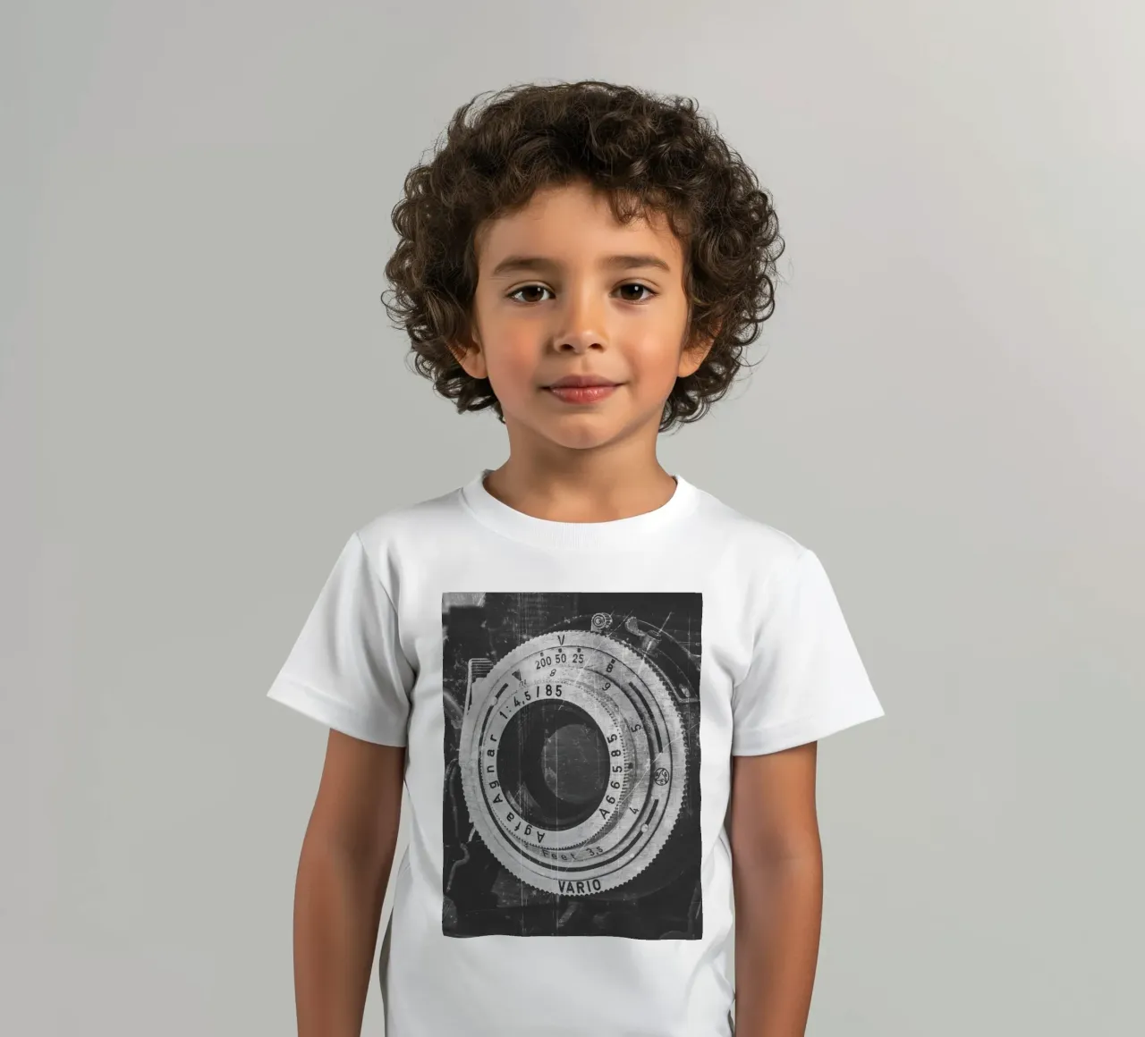 Camera lenses kids t-shirt by Dave Hare Photography