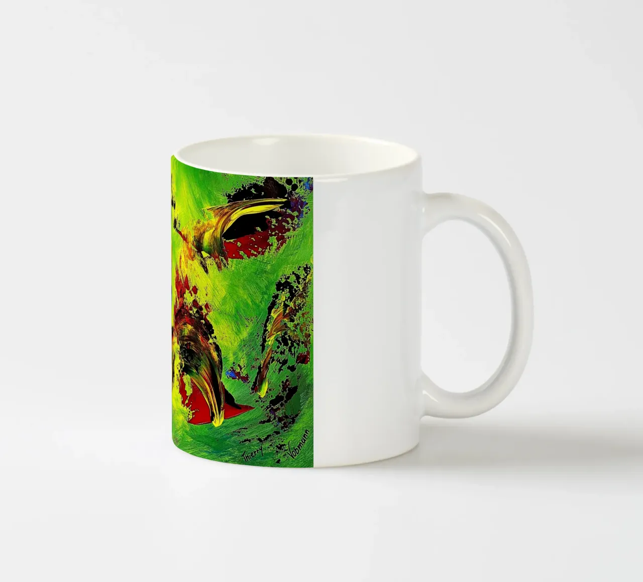 IDEAL GIFT 67 tazza in ceramica da Thierry Vobmann Abstract painting