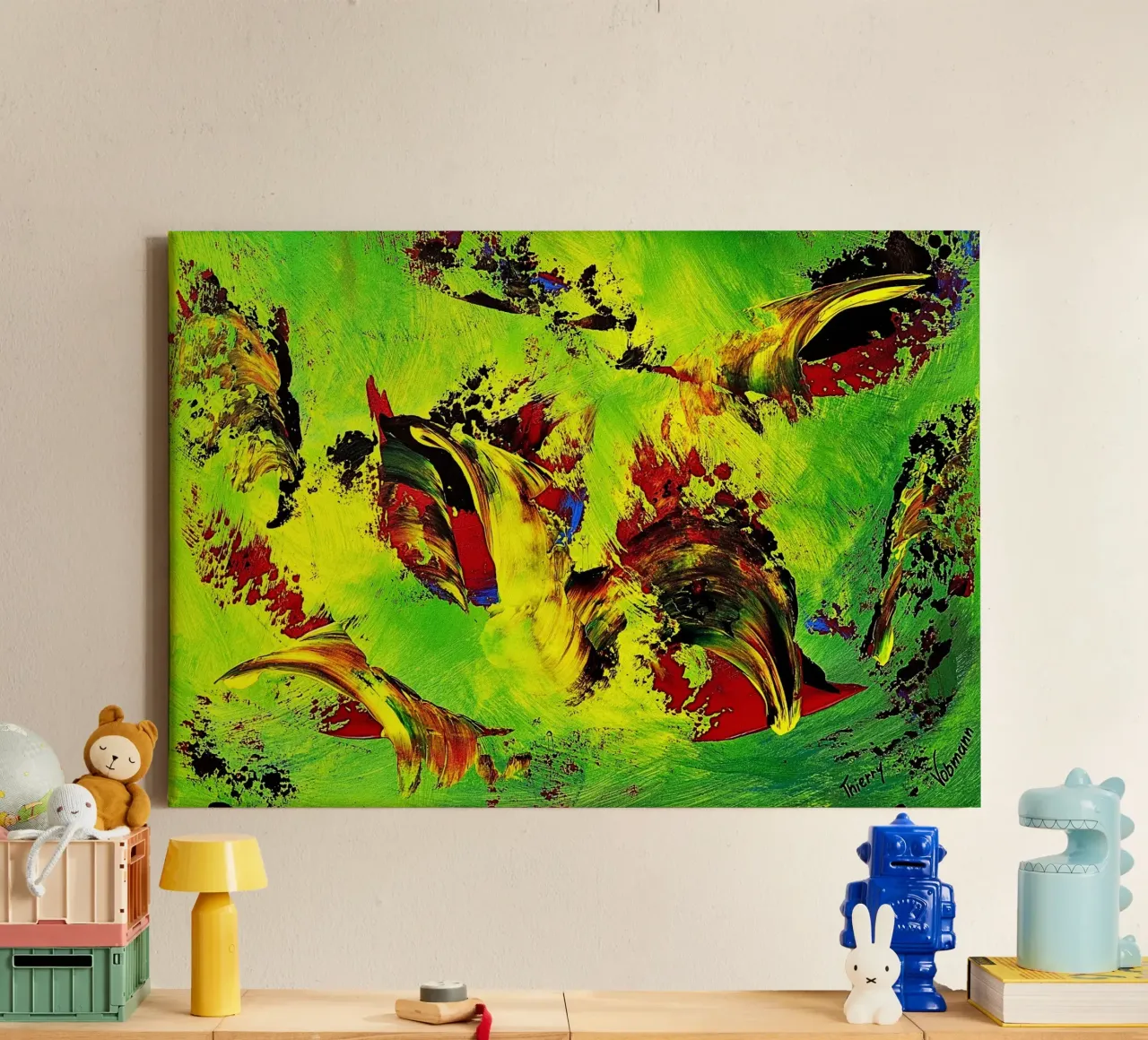 IDEAL GIFT 67 tela con Cornice a cassetta da Thierry Vobmann Abstract painting