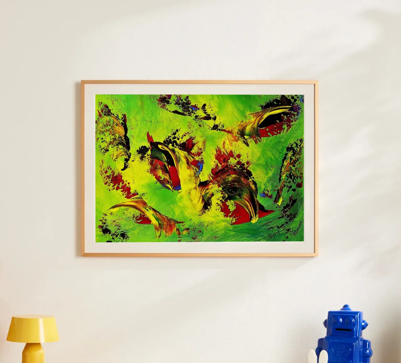 IDEAL GIFT 67 poster con telaio in alluminio da Thierry Vobmann Abstract painting