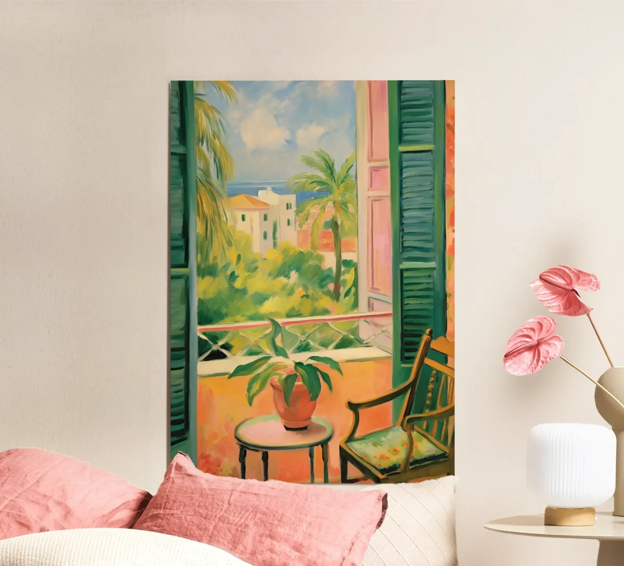 Open Window - inspiriert von Henri Matisse Alu-Dibond von Nikis Art Studio