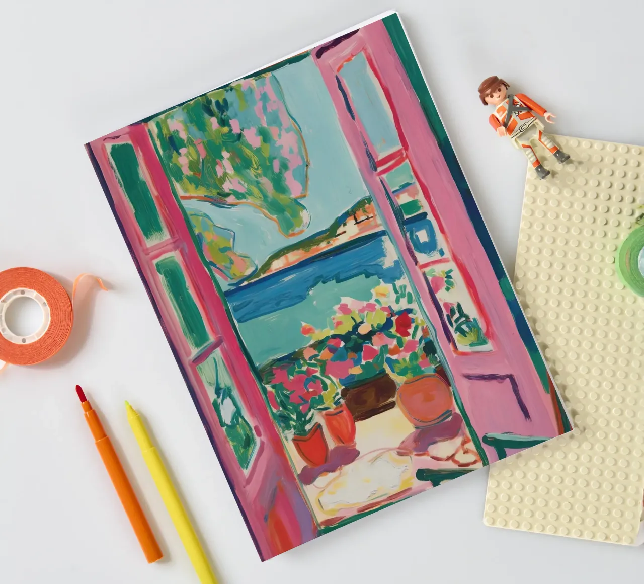 Open Window - inspired by Henri Matisse notebook by Nikis Art Studio