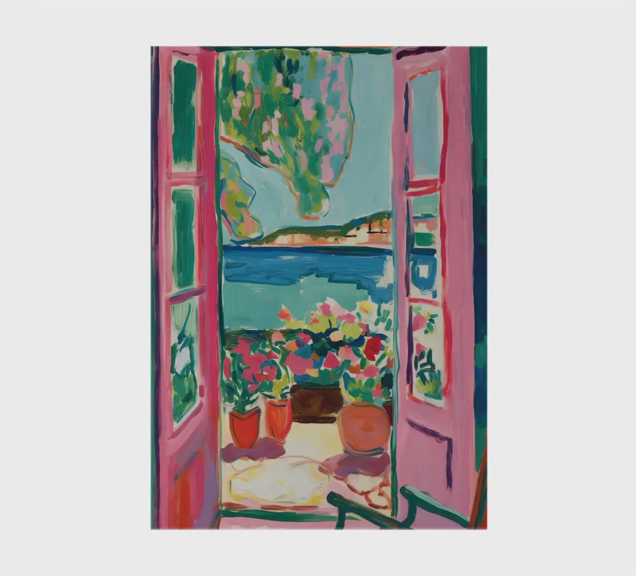 Open Window - inspired by Henri Matisse notebook by Nikis Art Studio