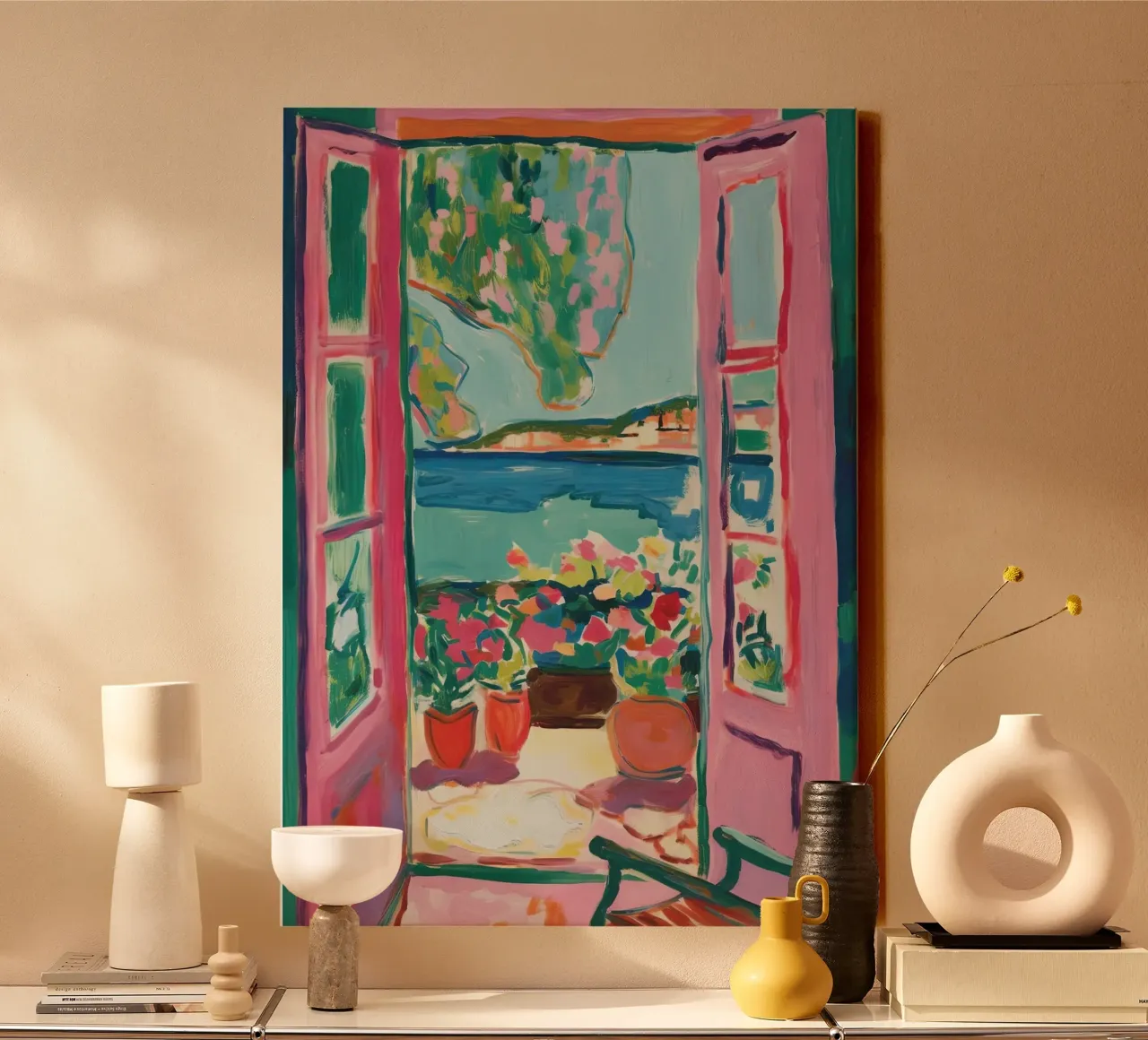 Open Window - inspired by Henri Matisse canvas by Nikis Art Studio