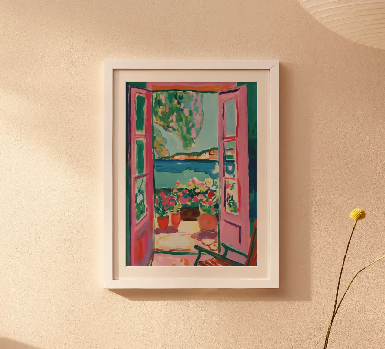 Open Window - inspiré par Henri Matisse poster avec cadre en plastique de Nikis Art Studio